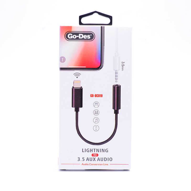 Go-Des GD-UC019 Lightning To 3.5mm Dönüştürücü - 1 Go-Des GD-UC019 Lightning To 3.5mm Dönüştürücü - 1